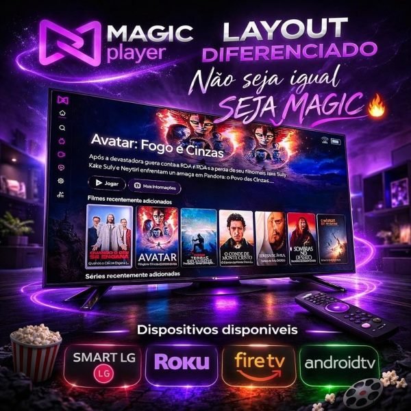 Procurando um player de reprodução moderno, bonito e com uma navegação incrível? Conheça o MAGIC PLAYER!